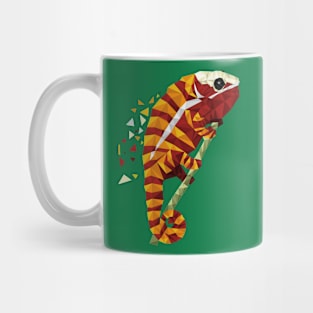 Chameleon poly art Mug